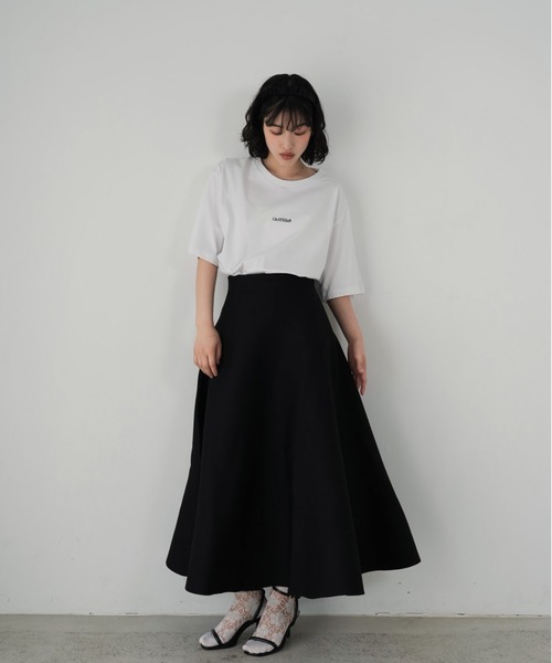 Cla STEllaR(クラステラ)の「きれいめ ニットフレアスカート ロング ブラック(スカート・レディース・ブラック・X-SMALL/SMALL/MEDIUM)」の5枚目の写真