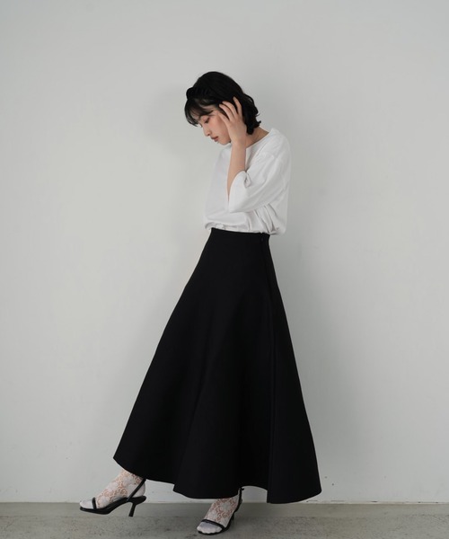 Cla STEllaR(クラステラ)の「きれいめ ニットフレアスカート ロング ブラック(スカート・レディース・ブラック・X-SMALL/SMALL/MEDIUM)」の8枚目の写真