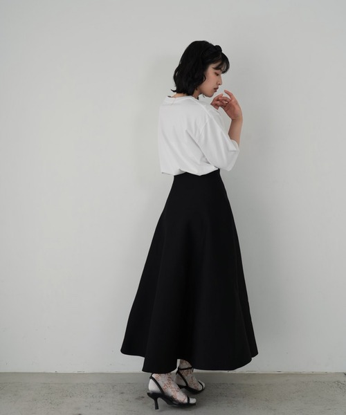 Cla STEllaR(クラステラ)の「きれいめ ニットフレアスカート ロング ブラック(スカート・レディース・ブラック・X-SMALL/SMALL/MEDIUM)」の12枚目の写真