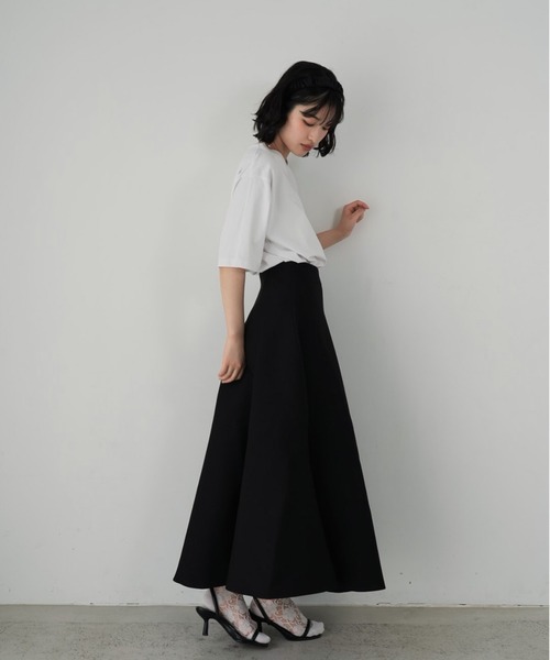 Cla STEllaR(クラステラ)の「きれいめ ニットフレアスカート ロング ブラック(スカート・レディース・ブラック・X-SMALL/SMALL/MEDIUM)」の13枚目の写真