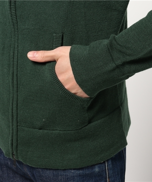 Denime(ドゥニーム)の「CL ZIP PARKA KNIT/コットンリネンニットジップパーカー(カーディガン/ボレロ・メンズ・ネイビー/ベージュ/グリーン・LARGE/MEDIUM/X-LARGE)」の12枚目の写真