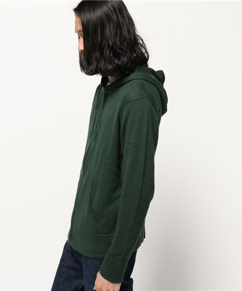 Denime(ドゥニーム)の「CL ZIP PARKA KNIT/コットンリネンニットジップパーカー(カーディガン/ボレロ・メンズ・ネイビー/ベージュ/グリーン・LARGE/MEDIUM/X-LARGE)」の10枚目の写真