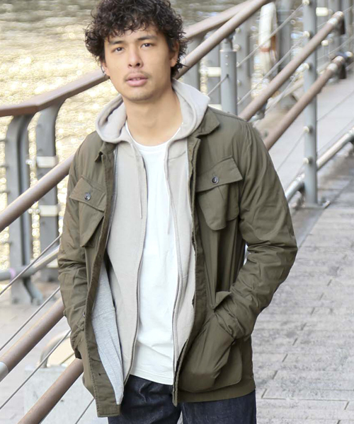 Denime(ドゥニーム)の「CL ZIP PARKA KNIT/コットンリネンニットジップパーカー(カーディガン/ボレロ・メンズ・ネイビー/ベージュ/グリーン・LARGE/MEDIUM/X-LARGE)」の17枚目の写真