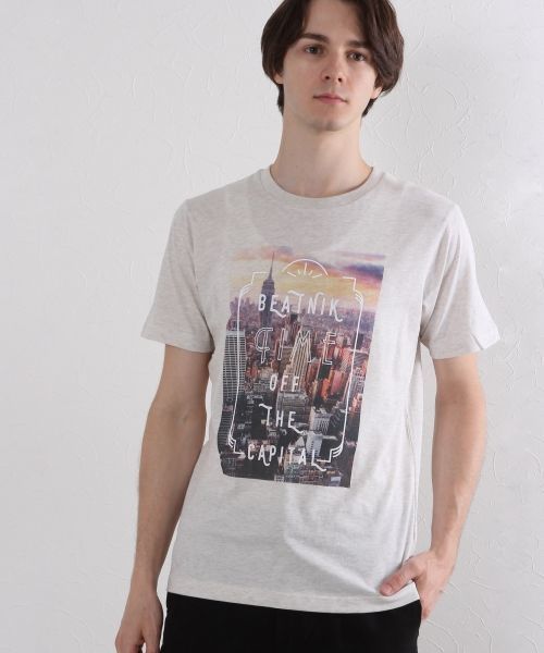 GLOBAL WORK（グローバルワーク）の「コーマテンジクプリントＴＥＥ/713280（Tシャツ/カットソー・メンズ・グレー/ホワイト系その他/カーキ/ブラック/ネイビー/その他1/ホワイト/ワインレッド/オフホワイト/グレー系その他・X-LARGE/SMALL/LARGE/MEDIUM）」の2枚目の写真