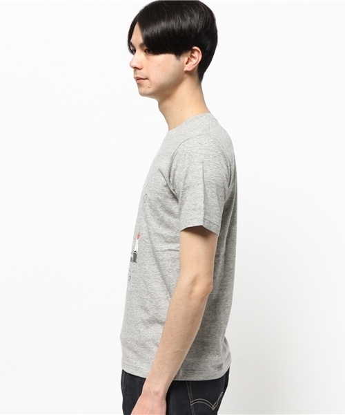 GLOBAL WORK（グローバルワーク）の「コーマテンジクプリントＴＥＥ/713280（Tシャツ/カットソー・メンズ・グレー/ホワイト系その他/カーキ/ブラック/ネイビー/その他1/ホワイト/ワインレッド/オフホワイト/グレー系その他・X-LARGE/SMALL/LARGE/MEDIUM）」の11枚目の写真