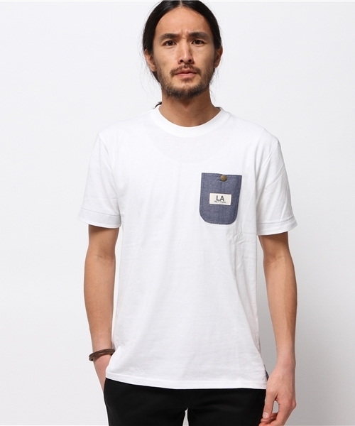 GGD（ジージーディー）の「Modishgaze / USAコットンシャンブレーTシャツ			（Tシャツ/カットソー・メンズ・ホワイト/ブラック・L/M）」の11枚目の写真