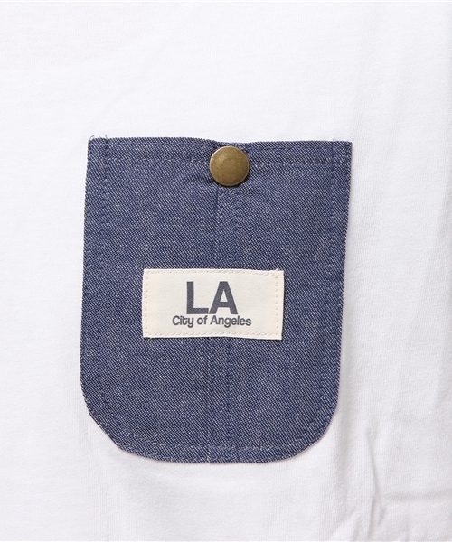 GGD（ジージーディー）の「Modishgaze / USAコットンシャンブレーTシャツ			（Tシャツ/カットソー・メンズ・ホワイト/ブラック・L/M）」の8枚目の写真