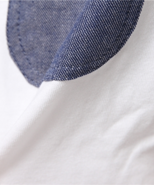 GGD（ジージーディー）の「Modishgaze / USAコットンシャンブレーTシャツ			（Tシャツ/カットソー・メンズ・ホワイト/ブラック・L/M）」の10枚目の写真