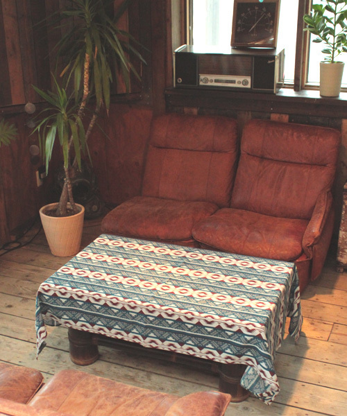 チャイハネ(チャイハネ)の「【チャイハネ】チマヨ柄テーブルクロス Lサイズ(ランチョンマット/テーブルウェア・レディース・ベージュ/ネイビー/ターコイズブルー/グリーン・FREE)」の10枚目の写真