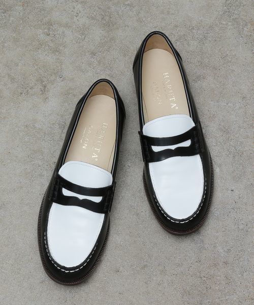 SALON adam et rope'（サロン アダム エ ロペ）の「【SALON X HARUTA 】LOAFER（パンプス・レディース・ブラック×ホワイト/ブラック/ホワイト・24.0cm/24.5㎝/23.5㎝/23.0cm）」の3枚目の写真