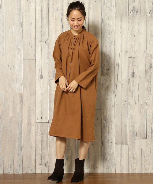 LBC（エルビーシー）の「ラミー起毛スタンドワンピース   （ワンピース・レディース・オレンジ/ネイビー/ブラック・MEDIUM）」の14枚目の写真