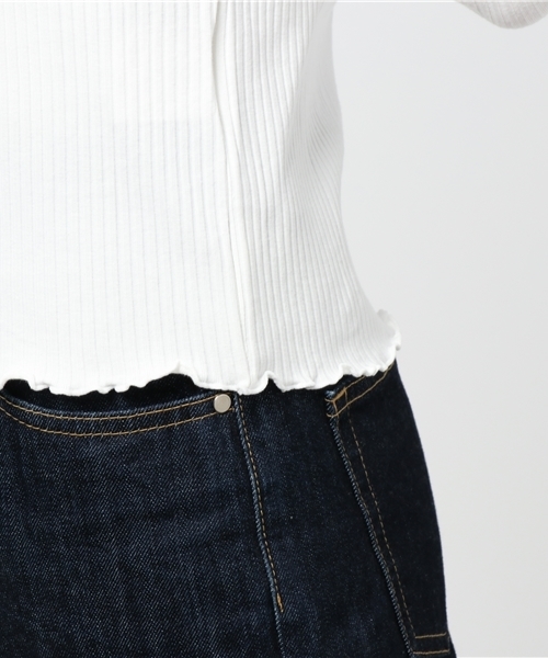 archives（アルシーヴ）の「ハイネックメローロングスリーブ（Tシャツ/カットソー・レディース・ブラック/ネイビー/ピンク/オフホワイト/グレー/レッド/マスタード・MEDIUM）」の12枚目の写真