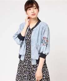 VENCEEXCHANGE | 袖刺繍デニムブルゾン (ブルゾン)