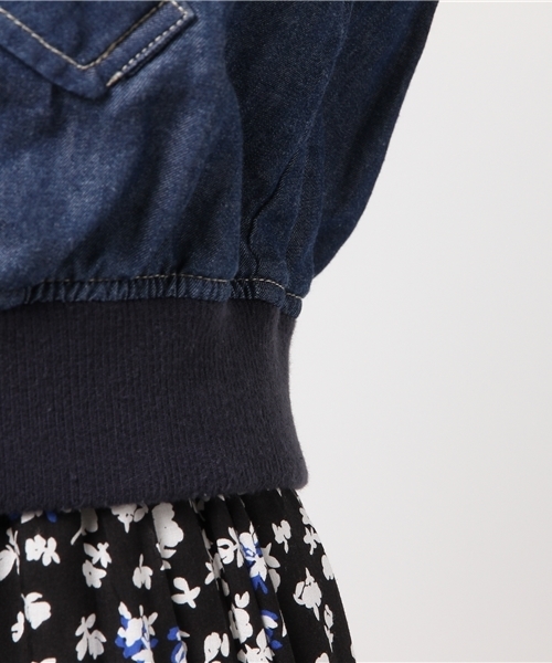 VENCEEXCHANGE（ヴァンスエクスチェンジ）の「袖刺繍デニムブルゾン （ブルゾン・レディース・ブルー/ネイビー・MEDIUM）」の9枚目の写真