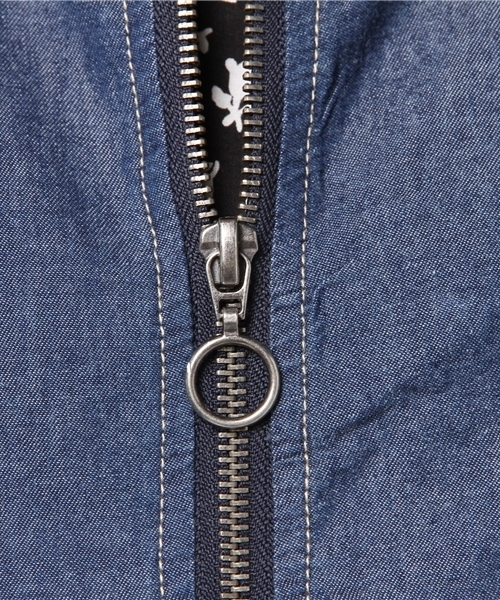 VENCEEXCHANGE（ヴァンスエクスチェンジ）の「袖刺繍デニムブルゾン （ブルゾン・レディース・ブルー/ネイビー・MEDIUM）」の11枚目の写真