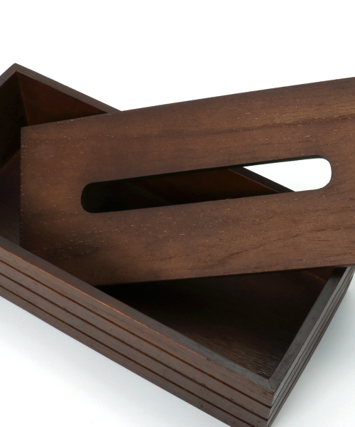 notch.（ノッチ）の「WOODティッシュケース（収納グッズ・レディース・ホワイト/ブラウン・F）」の5枚目の写真