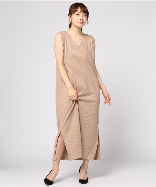 Koe コエ の ワイドリブノースリーブワンピース ワンピース Wear