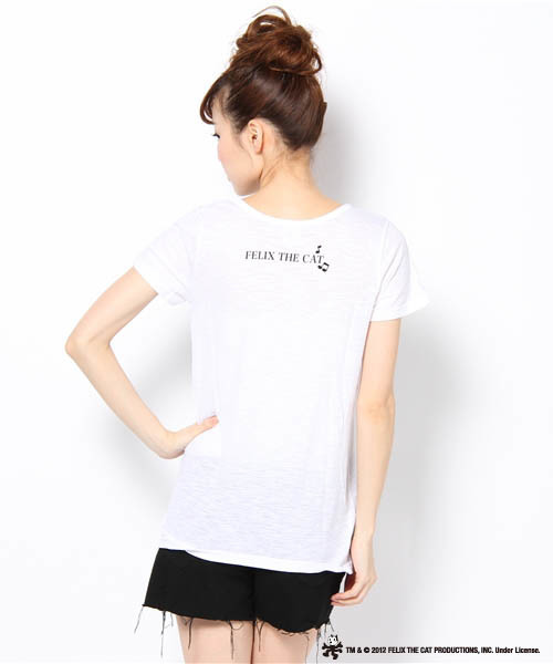 DANCE LB-03(ダンス エルビー・ゼロスリー)の「FELIX Tシャツ(Tシャツ/カットソー・レディース・ブラック系1/ホワイト系/パープル系・FREE)」の5枚目の写真