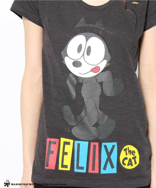 DANCE LB-03(ダンス エルビー・ゼロスリー)の「FELIX Tシャツ(Tシャツ/カットソー・レディース・ブラック系1/ホワイト系/パープル系・FREE)」の7枚目の写真