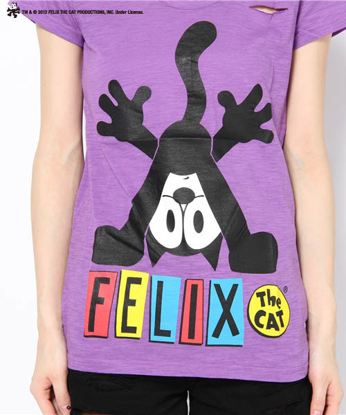 DANCE LB-03(ダンス エルビー・ゼロスリー)の「FELIX Tシャツ(Tシャツ/カットソー・レディース・ブラック系1/ホワイト系/パープル系・FREE)」の8枚目の写真