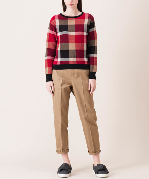 BLUE LABEL CRESTBRIDGE（ブルーレーベルクレストブリッジ）の「センタープレス　チノパンツ（その他パンツ・レディース・ベージュ・38/36）」の13枚目の写真