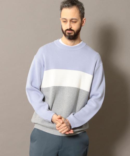 BEAUTY&YOUTH UNITED ARROWS(ビューティーアンドユースユナイテッドアローズ)の「BY ミラノリブ パネルボーダー ウォッシャブル ニット ◆(ニット/セーター・メンズ・ホワイト/ベージュ/ライラック・X-LARGE/LARGE/SMALL/MEDIUM)」の5枚目の写真