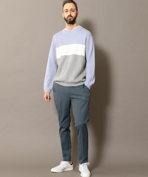 BEAUTY&YOUTH UNITED ARROWS(ビューティーアンドユースユナイテッドアローズ)の「BY ミラノリブ パネルボーダー ウォッシャブル ニット ◆(ニット/セーター・メンズ・ホワイト/ベージュ/ライラック・X-LARGE/LARGE/SMALL/MEDIUM)」の6枚目の写真