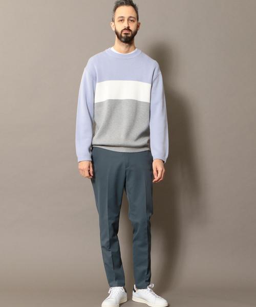 BEAUTY&YOUTH UNITED ARROWS(ビューティーアンドユースユナイテッドアローズ)の「BY ミラノリブ パネルボーダー ウォッシャブル ニット ◆(ニット/セーター・メンズ・ホワイト/ベージュ/ライラック・X-LARGE/LARGE/SMALL/MEDIUM)」の7枚目の写真