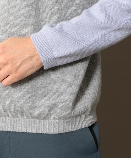 BEAUTY&YOUTH UNITED ARROWS(ビューティーアンドユースユナイテッドアローズ)の「BY ミラノリブ パネルボーダー ウォッシャブル ニット ◆(ニット/セーター・メンズ・ホワイト/ベージュ/ライラック・X-LARGE/LARGE/SMALL/MEDIUM)」の14枚目の写真