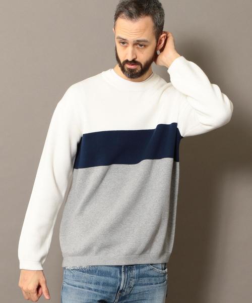 BEAUTY&YOUTH UNITED ARROWS(ビューティーアンドユースユナイテッドアローズ)の「BY ミラノリブ パネルボーダー ウォッシャブル ニット ◆(ニット/セーター・メンズ・ホワイト/ベージュ/ライラック・X-LARGE/LARGE/SMALL/MEDIUM)」の17枚目の写真