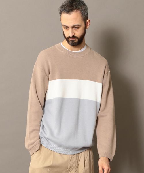 BEAUTY&YOUTH UNITED ARROWS(ビューティーアンドユースユナイテッドアローズ)の「BY ミラノリブ パネルボーダー ウォッシャブル ニット ◆(ニット/セーター・メンズ・ホワイト/ベージュ/ライラック・X-LARGE/LARGE/SMALL/MEDIUM)」の10枚目の写真