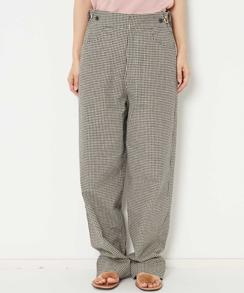 AMERICAN RAG CIE(アメリカンラグシー)の「AMERICAN RAG CIE チェック リネンワイドパンツ【WEB限定】(その他パンツ・レディース・ブラック×ホワイト・S/M)」の5枚目の写真
