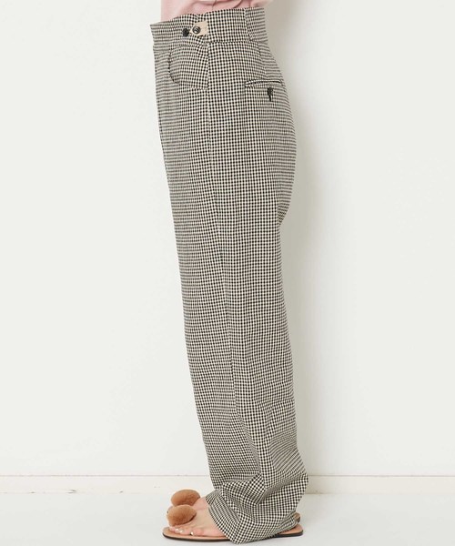 AMERICAN RAG CIE(アメリカンラグシー)の「AMERICAN RAG CIE チェック リネンワイドパンツ【WEB限定】(その他パンツ・レディース・ブラック×ホワイト・S/M)」の6枚目の写真