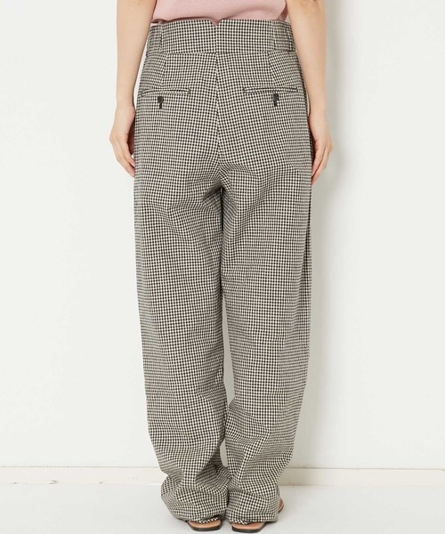 AMERICAN RAG CIE(アメリカンラグシー)の「AMERICAN RAG CIE チェック リネンワイドパンツ【WEB限定】(その他パンツ・レディース・ブラック×ホワイト・S/M)」の7枚目の写真