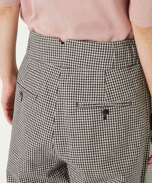 AMERICAN RAG CIE(アメリカンラグシー)の「AMERICAN RAG CIE チェック リネンワイドパンツ【WEB限定】(その他パンツ・レディース・ブラック×ホワイト・S/M)」の8枚目の写真