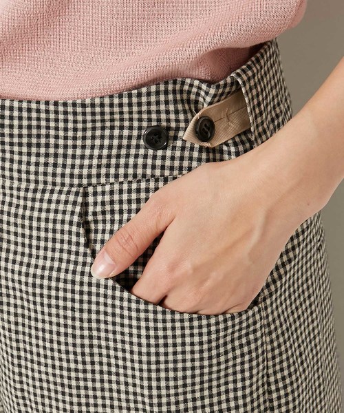 AMERICAN RAG CIE(アメリカンラグシー)の「AMERICAN RAG CIE チェック リネンワイドパンツ【WEB限定】(その他パンツ・レディース・ブラック×ホワイト・S/M)」の10枚目の写真