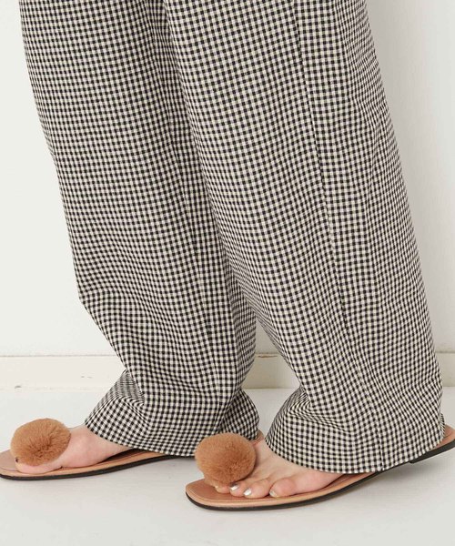 AMERICAN RAG CIE(アメリカンラグシー)の「AMERICAN RAG CIE チェック リネンワイドパンツ【WEB限定】(その他パンツ・レディース・ブラック×ホワイト・S/M)」の11枚目の写真