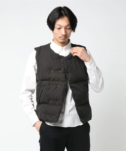 セール】LAMOND : PEACH DOUBLE DOWN VEST（ダウンベスト）｜rehacer
