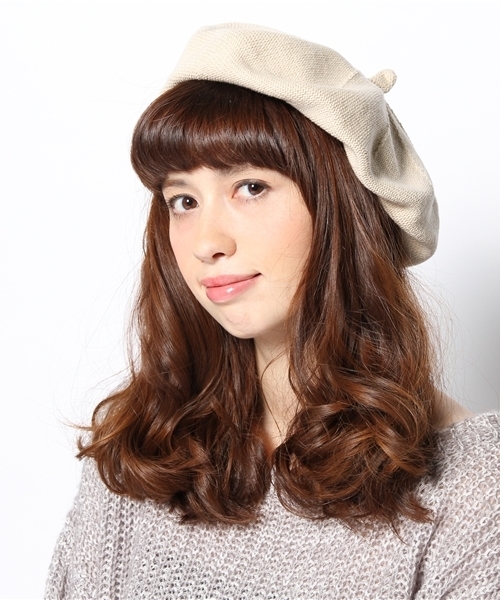 Ray BEAMS（レイビームス）の「△Ray BEAMS / 13SS コットンベレー帽（ハンチング/ベレー帽・レディース・ナチュラル/ライトグレー/ブラック・ONE SIZE）」の8枚目の写真