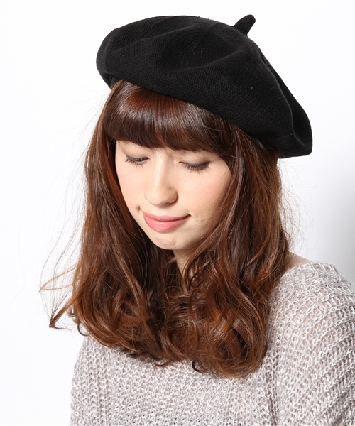 Ray BEAMS（レイビームス）の「△Ray BEAMS / 13SS コットンベレー帽（ハンチング/ベレー帽・レディース・ナチュラル/ライトグレー/ブラック・ONE SIZE）」の9枚目の写真