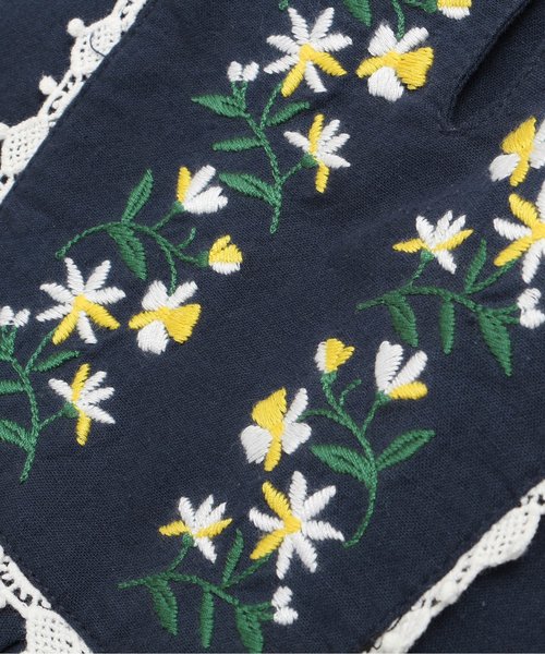 Seraph（セラフ）の「花刺繍ワンピース（ワンピース・キッズ・ネイビー/アイボリー・100/110/120/130/140/80/90/95）」の8枚目の写真