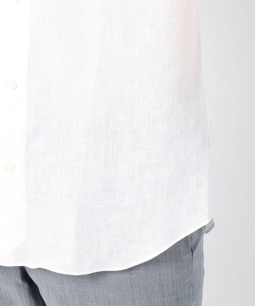 SHIPS（シップス）の「SD:【ALBINI社製生地】ウォッシュド リネン シャツ (ホワイト)（ビジネスシャツ・メンズ・ホワイト・LARGE/MEDIUM/SMALL/X-LARGE）」の7枚目の写真