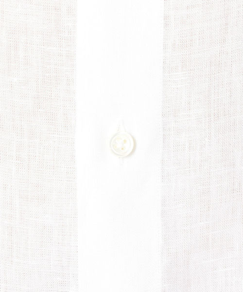 SHIPS（シップス）の「SD:【ALBINI社製生地】ウォッシュド リネン シャツ (ホワイト)（ビジネスシャツ・メンズ・ホワイト・LARGE/MEDIUM/SMALL/X-LARGE）」の8枚目の写真