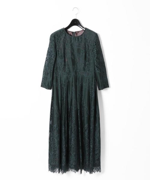 Grace Continental グレースコンチネンタル の レース配色ロングワンピース ワンピース Wear