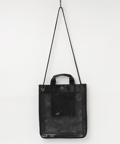 Sinfu（シンフ）の「【SINFU/ シンフ】メッシュ×ビニール 2WAY トートバッグ（トートバッグ・レディース・ホワイト/ブラック/ブラウン・FREE）」の14枚目の写真
