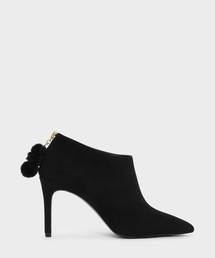 ポンポンチャームアンクルブーツ / POM POM CHARM ANKLE BOOTS