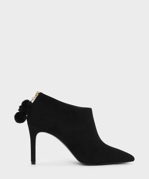 ポンポンチャームアンクルブーツ / POM POM CHARM ANKLE BOOTS