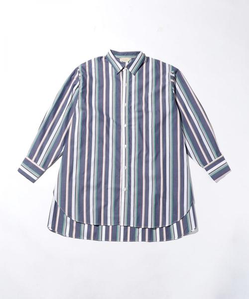 JIEDA(ジエダ)の「<JieDa> LONG SHIRT/ロングシャツ(シャツ/ブラウス・メンズ・イエロー/ネイビー・1/2)」の2枚目の写真