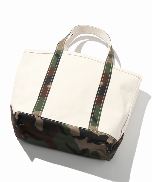 L.L.Bean（エルエルビーン）の「L.L.Bean / オリジナル ボート アンド トートバッグ ミディアム#（トートバッグ・メンズ・ネイビー/オリーブ・FREE）」の2枚目の写真