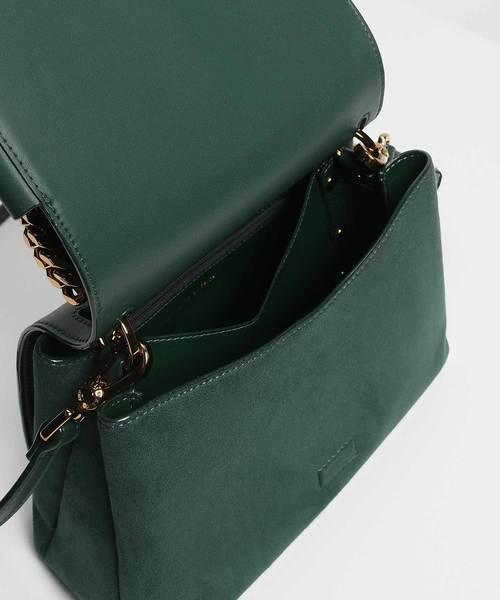 CHARLES & KEITH(チャールズ & キース)の「ボウディテールハンドバッグ / Bow Detail Handbag(ハンドバッグ・レディース・ダークグリーン/マスタード/プラム/ライトブルーグレー・M)」の13枚目の写真